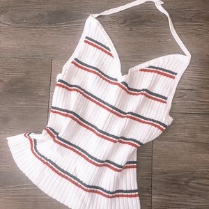 Kendall & Kylie Ribbed Halter Top